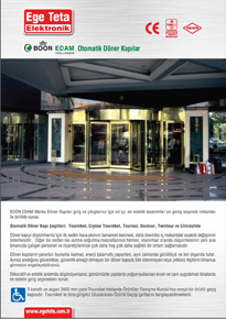 Boon Edam Otomatik Döner Kapı