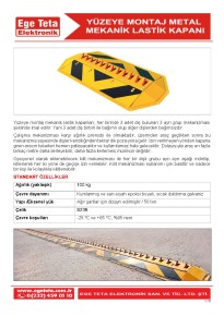 Yüzeye Montaj Metal Mekanik Lastik Kapanı